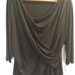 Drape Neck 3/4 Sleeve Top